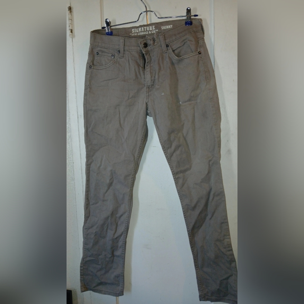 Signature Skinny Fit Tan Jeans for Men
